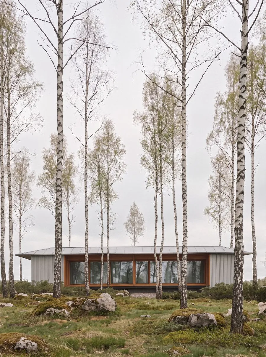 The house in the birch grove